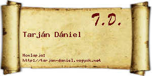 Tarján Dániel névjegykártya